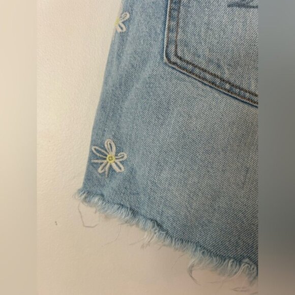 American Eagle Mom Short Size 14 Light Wash Daisies - Picture 5 of 7
